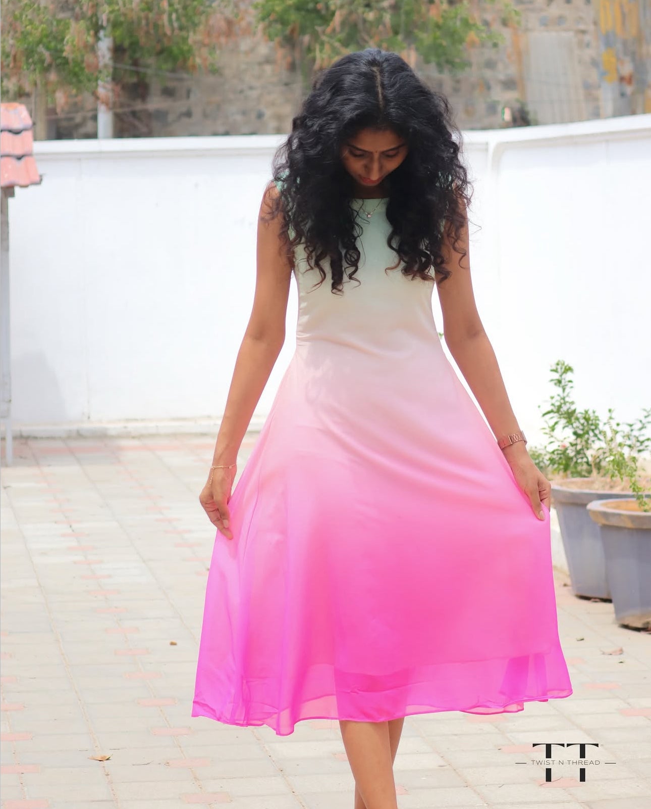 Ombre Color  Aline Dress