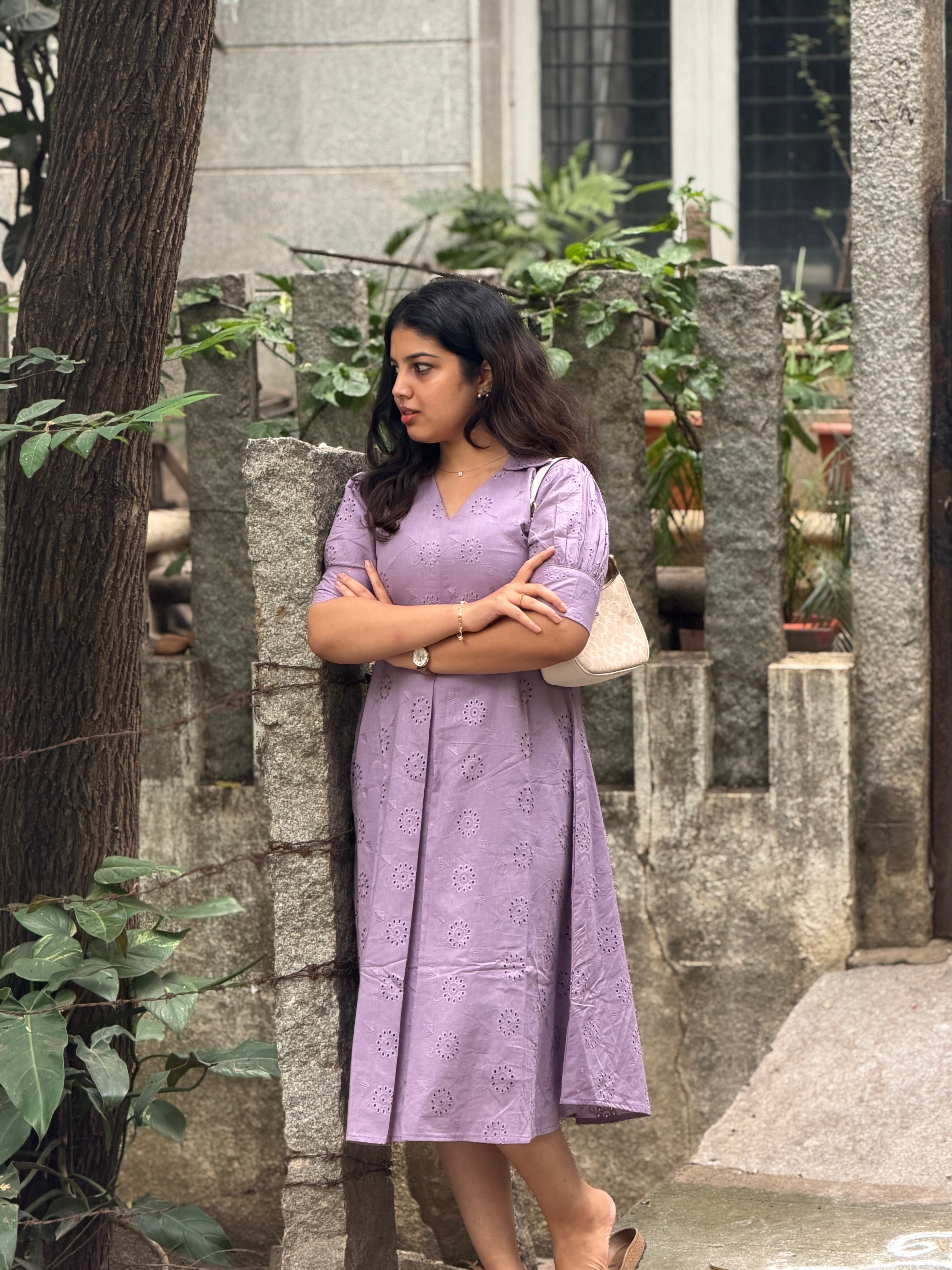 Lavender Schiffili Dress