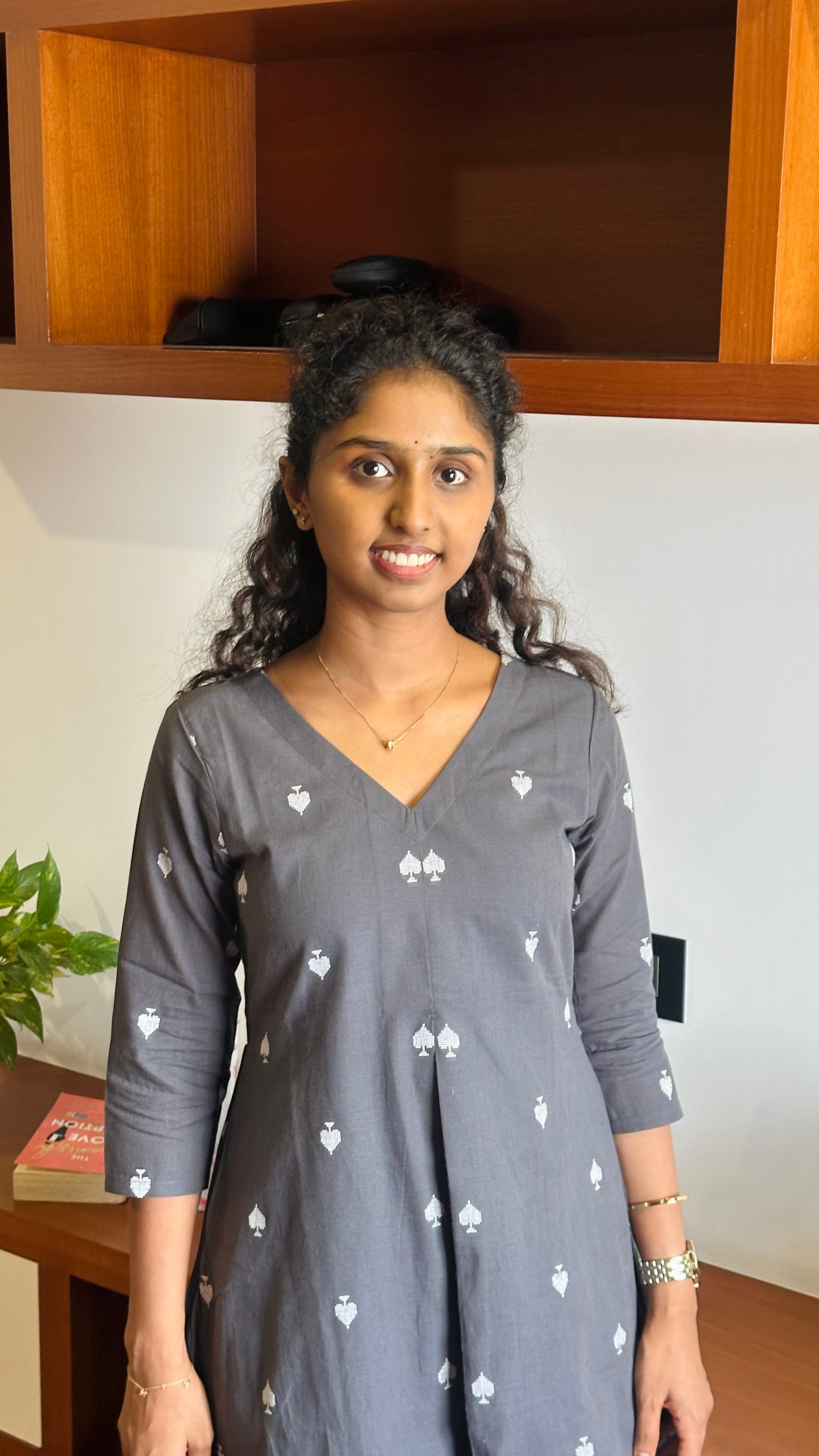 Grey Handloom Kurta set
