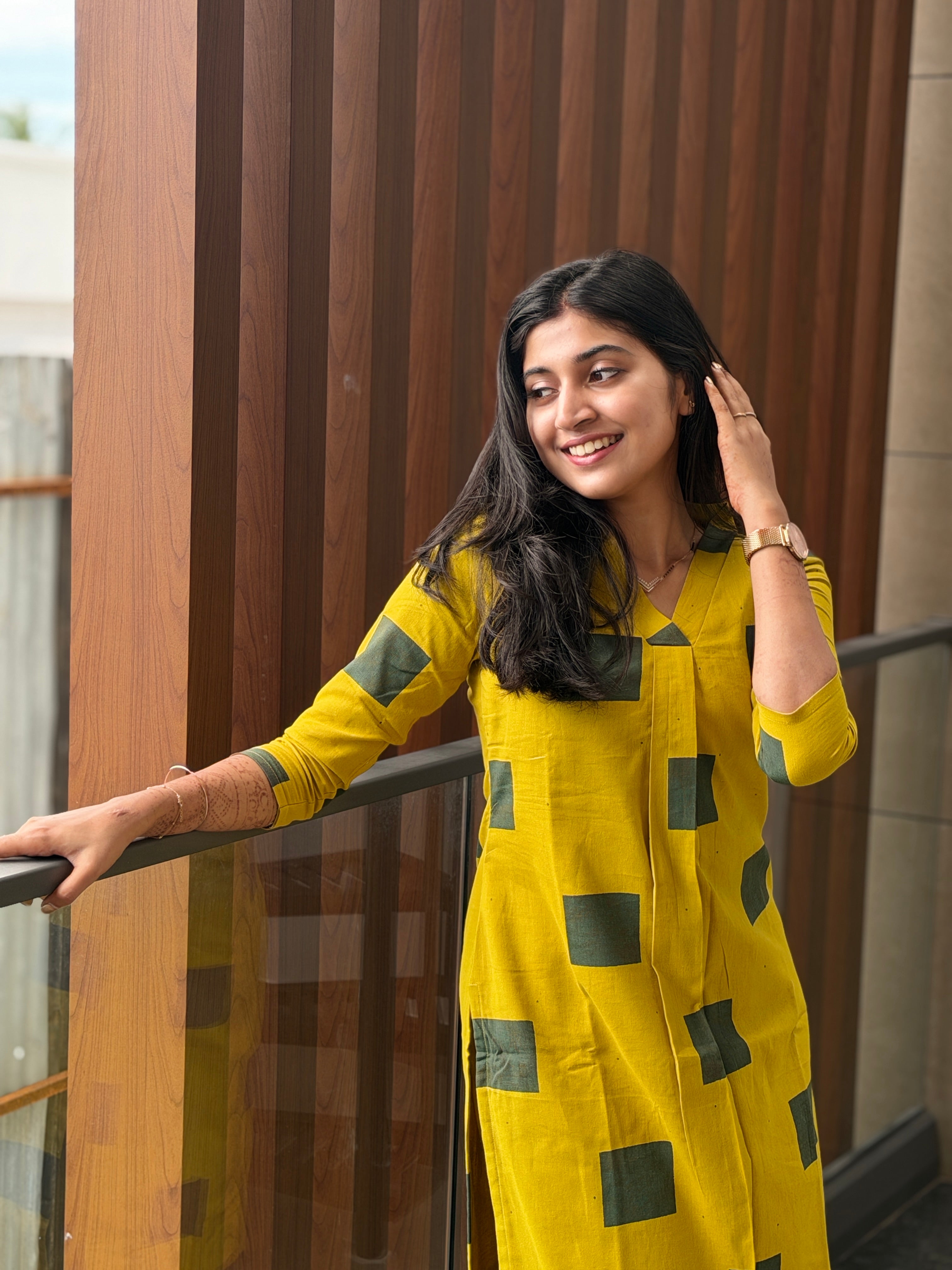 Mustard Kurta Set