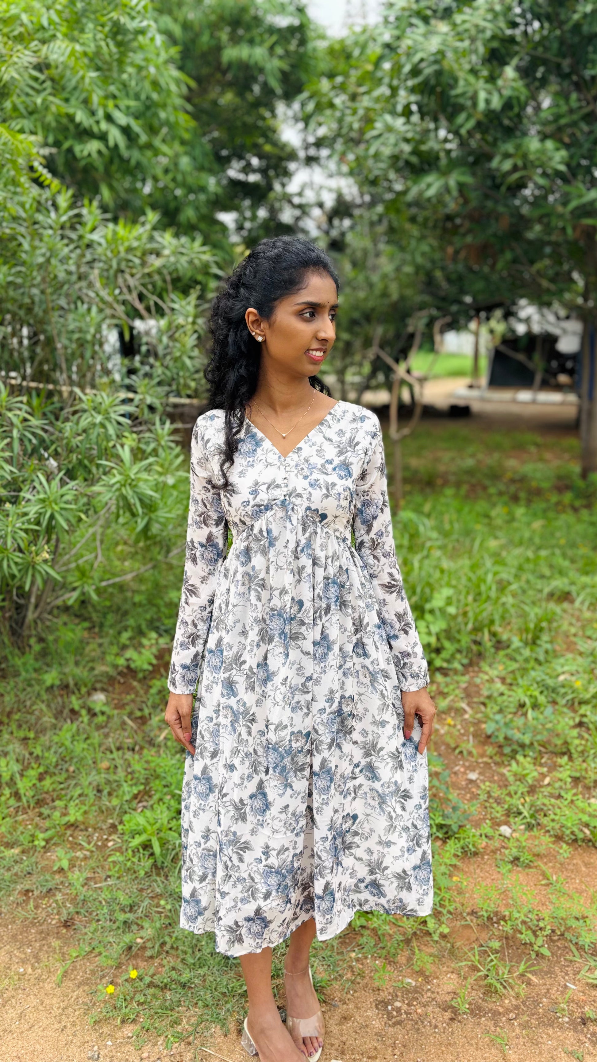 Bridgeton Inspired print Aliacut Dress