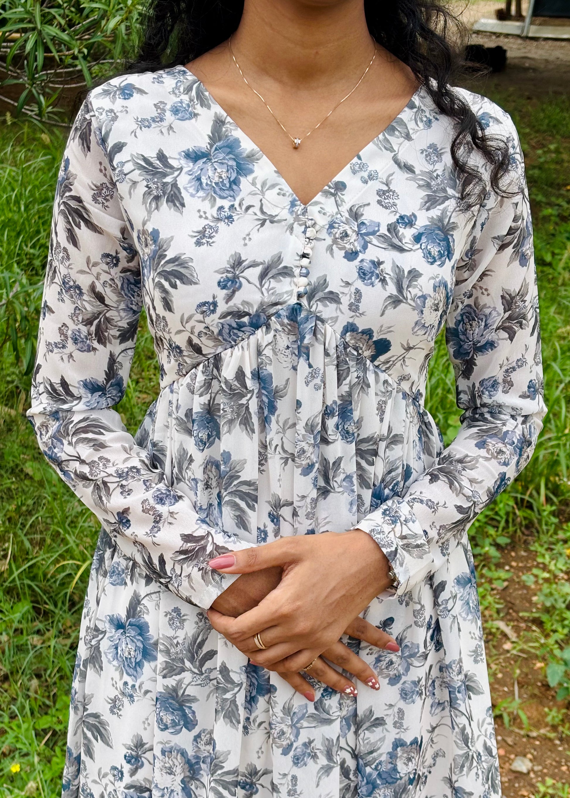 Bridgeton Inspired print Aliacut Dress