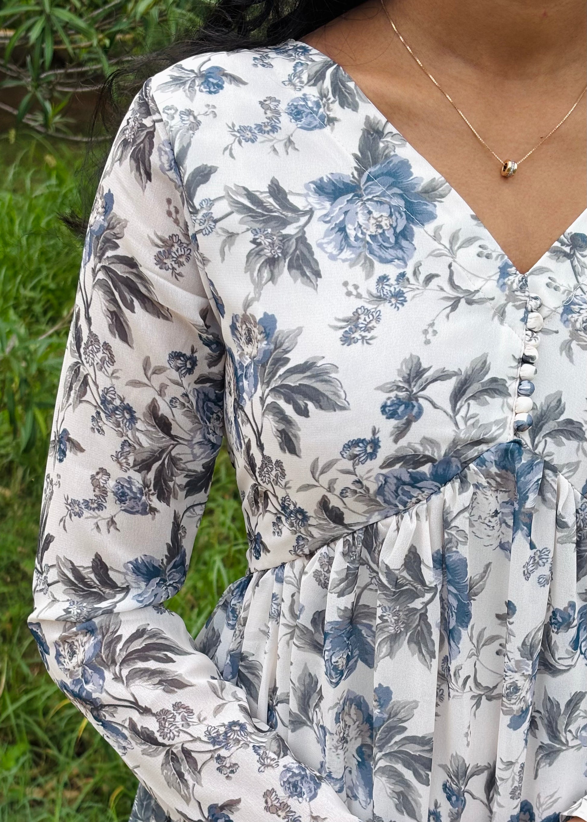 Bridgeton Inspired print Aliacut Dress