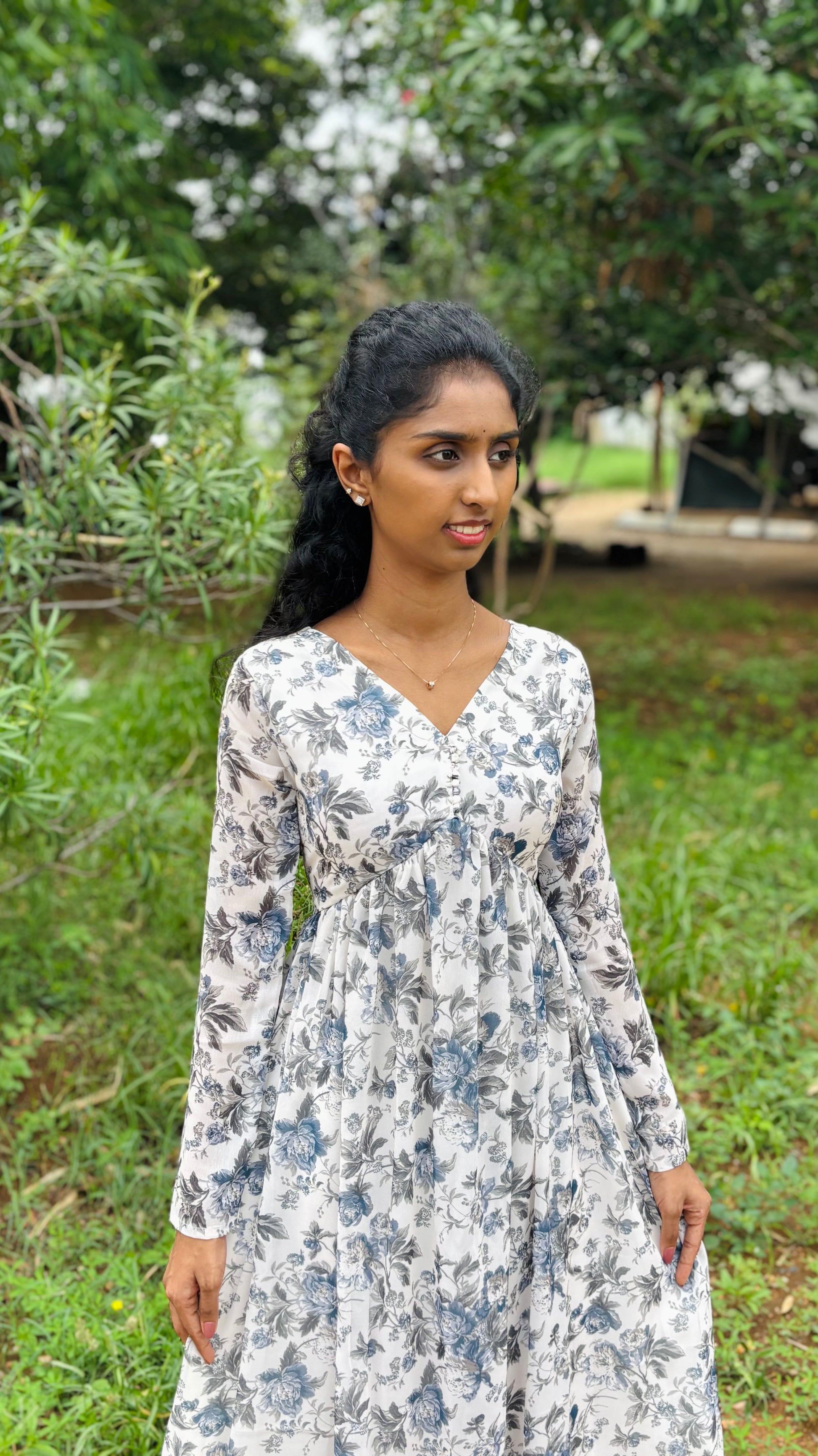 Bridgeton Inspired print Aliacut Dress