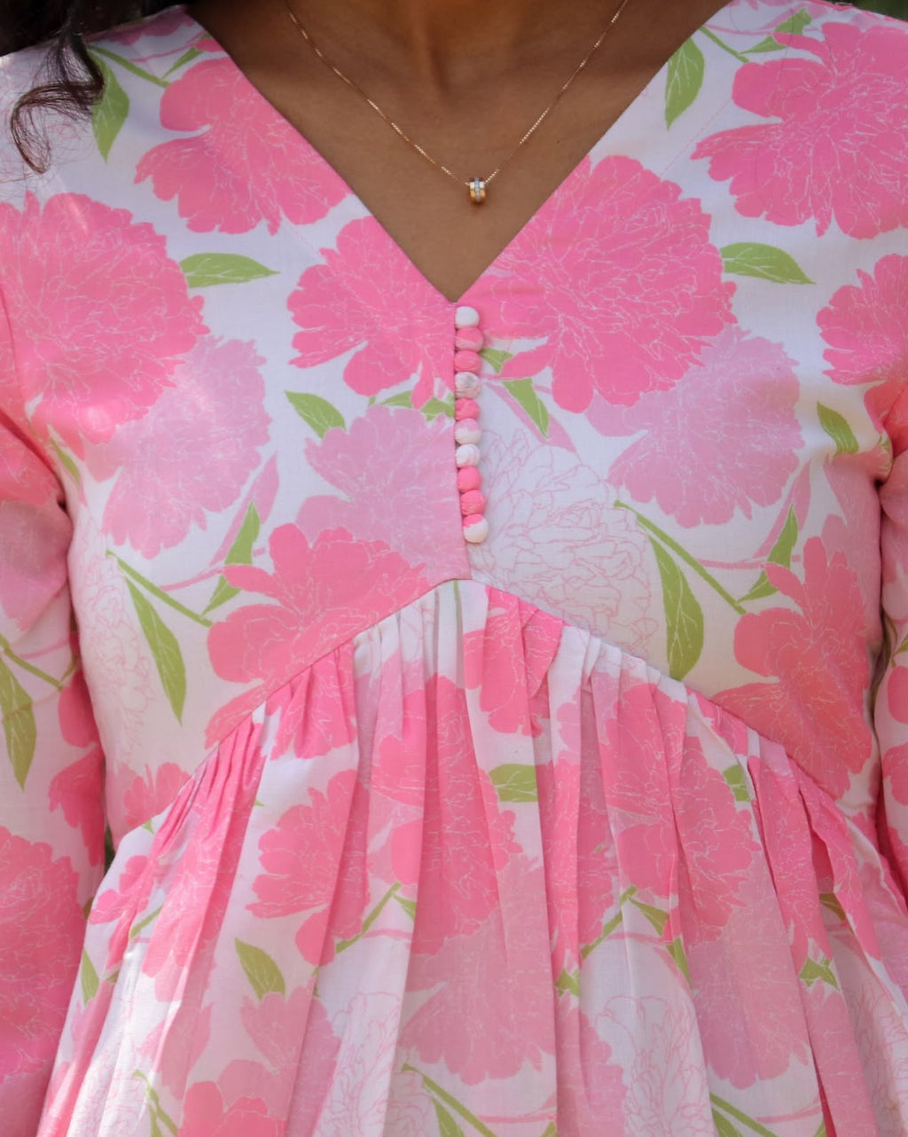 Pink floral Aliacut Dress
