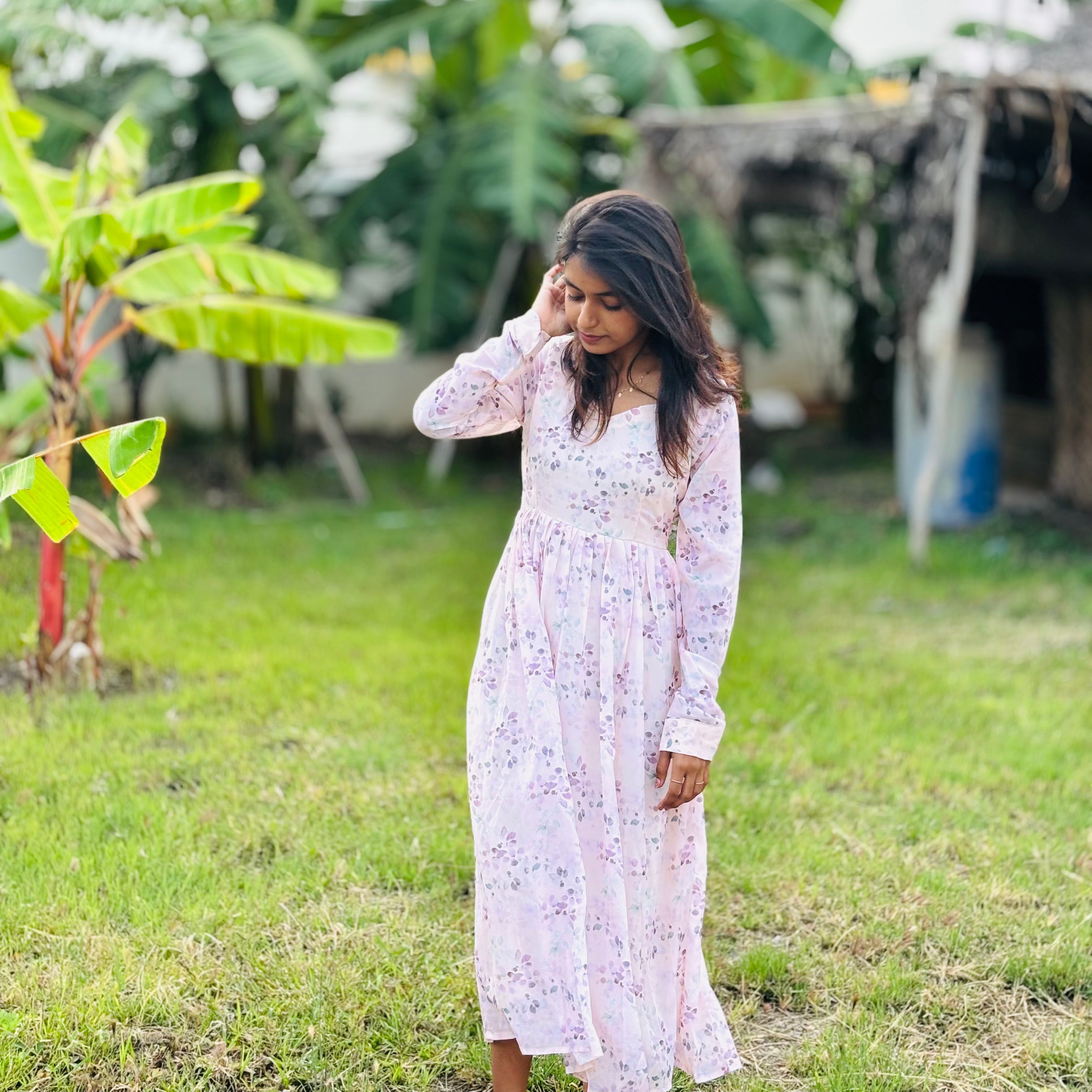 Full sleeves Printed Maxi Dress